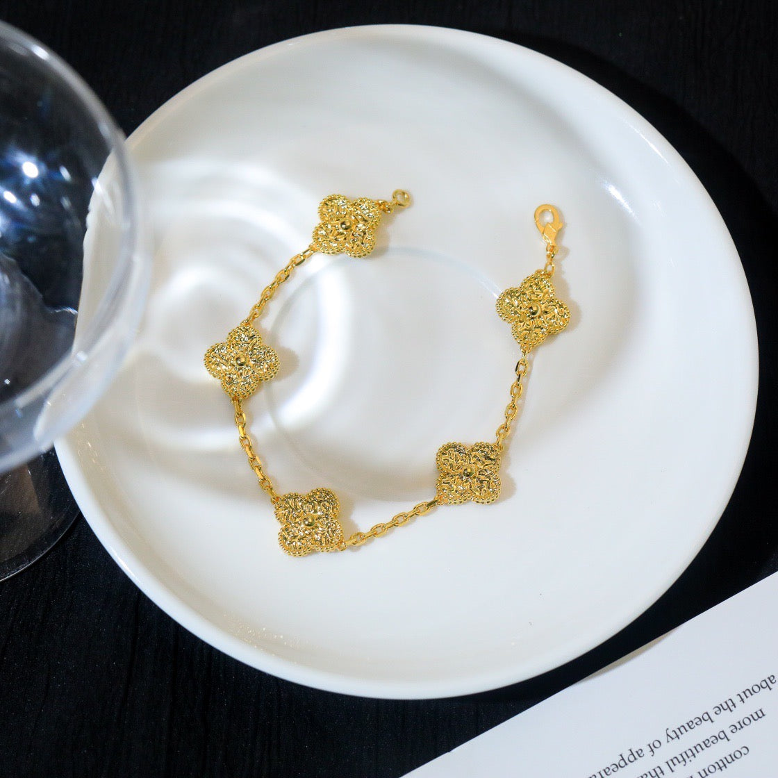 [Clover Jewelery]CLOVER 5 MOTIFS BRONZING BRACELET