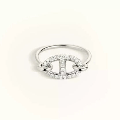 [Clover Jewelery]RONDE SMALL SILVER DIAMOND RING