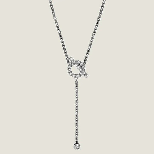 [Clover Jewelery]FINESSE SILVER DIAMOND NECKLACE