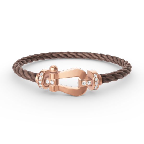 [Clover Jewelery]FORCE LARGE HORSESHOE HALF DIAMOND BRACELET ROSE GOLD