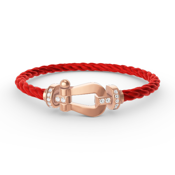[Clover Jewelery]FORCE LARGE HORSESHOE HALF DIAMOND BRACELET ROSE GOLD
