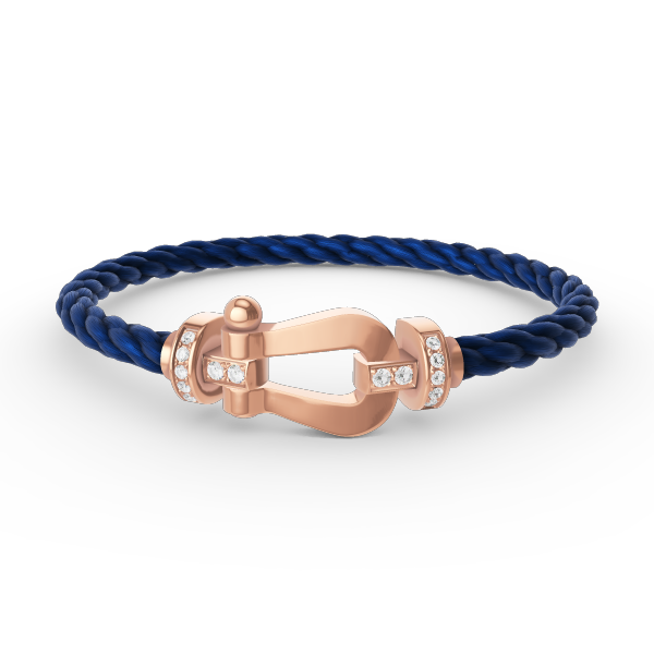 [Clover Jewelery]FORCE LARGE HORSESHOE HALF DIAMOND BRACELET ROSE GOLD
