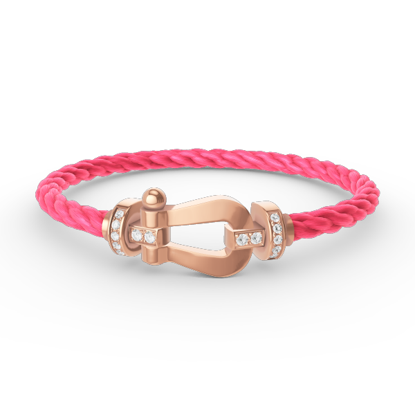 [Clover Jewelery]FORCE LARGE HORSESHOE HALF DIAMOND BRACELET ROSE GOLD