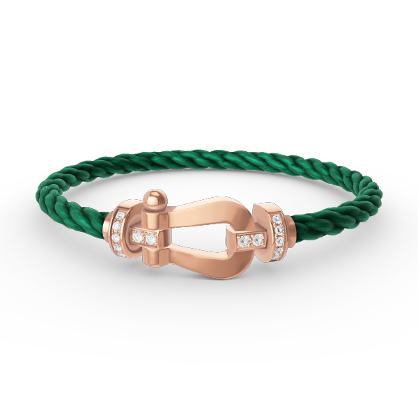 [Clover Jewelery]FORCE LARGE HORSESHOE HALF DIAMOND BRACELET ROSE GOLD