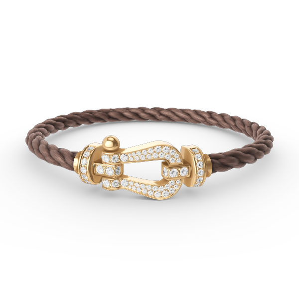 [Clover Jewelery]FORCE LARGE HORSESHOE FULL DIAMOND BRACELET GOLD