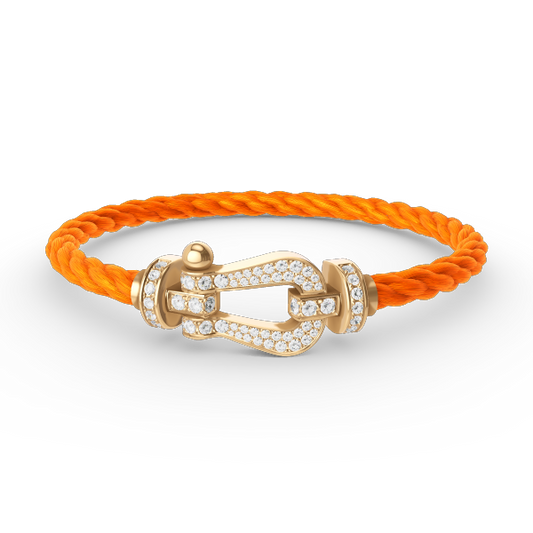 [Clover Jewelery]FORCE LARGE HORSESHOE FULL DIAMOND BRACELET GOLD