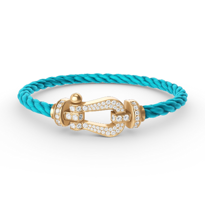 [Clover Jewelery]FORCE LARGE HORSESHOE FULL DIAMOND BRACELET GOLD