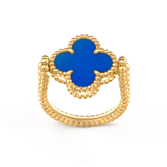 [Clover Jewelery]CLOVER RIVERSIBLE BLUE AGATE RING