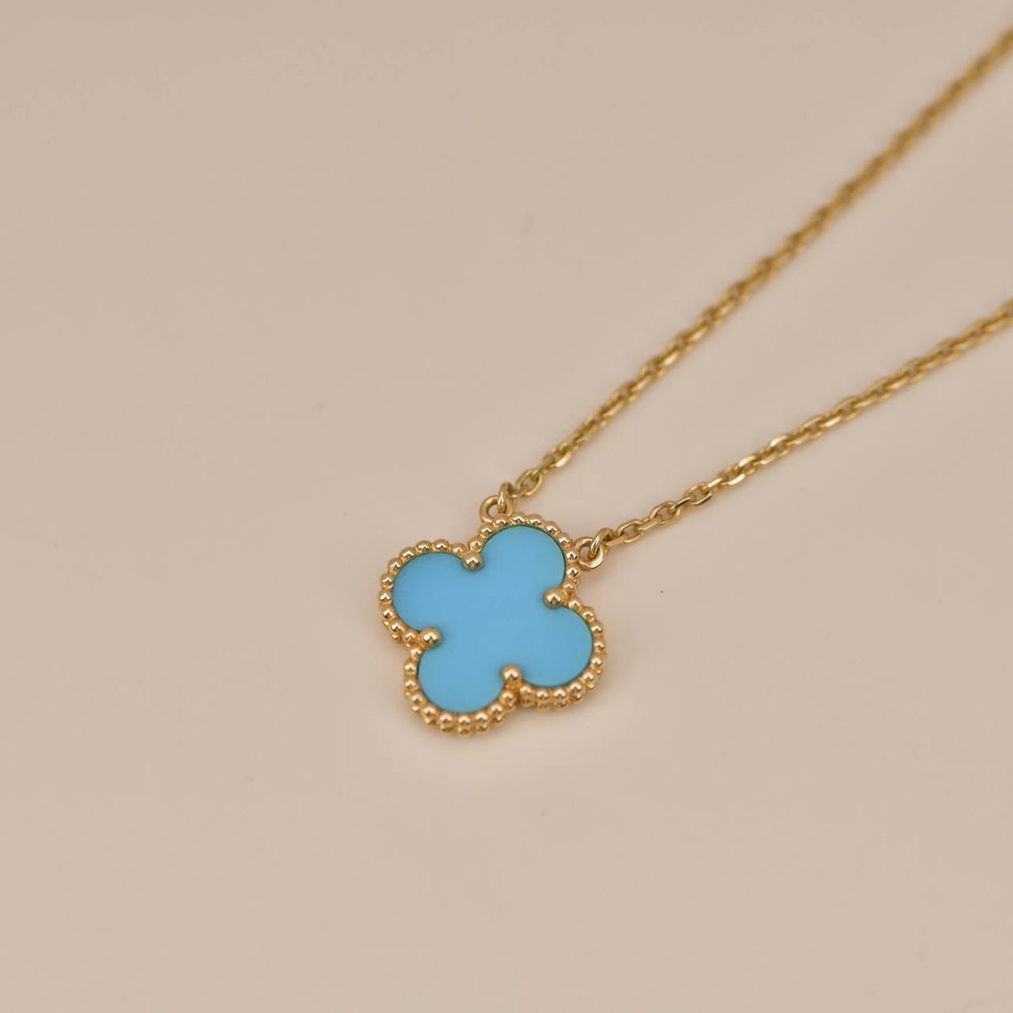 [Clover Jewelery]CLOVER 15MM VINTAGE TURQUOISE NECKLACE