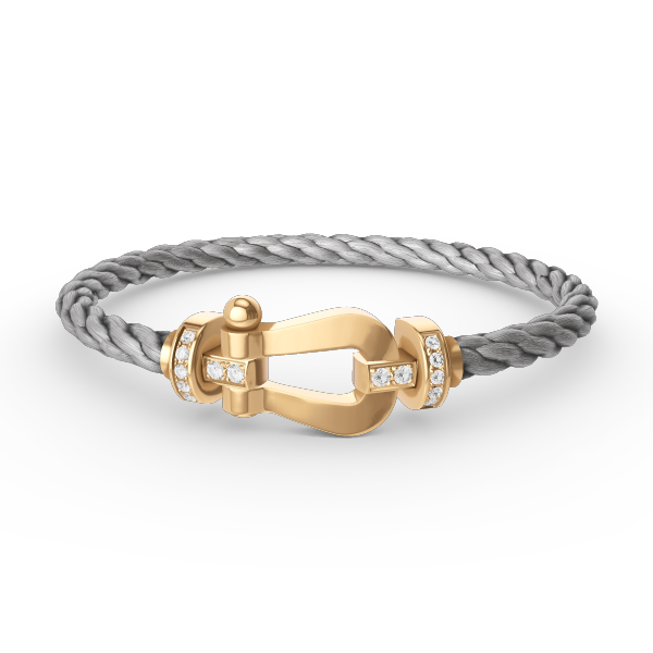 [Clover Jewelery]FORCE LARGE HORSESHOE HALF DIAMOND BRACELET GOLD