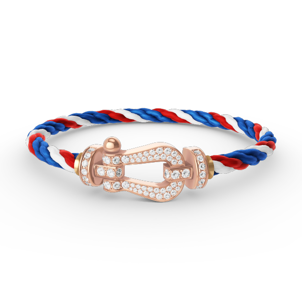 [Clover Jewelery]FORCE LARGE HORSESHOE FULL DIAMOND BRACELET ROSE GOLD