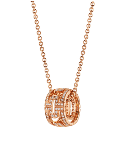 [Clover Jewelery]PARENTESI NECKLACE PINK GOLD DIAMOND