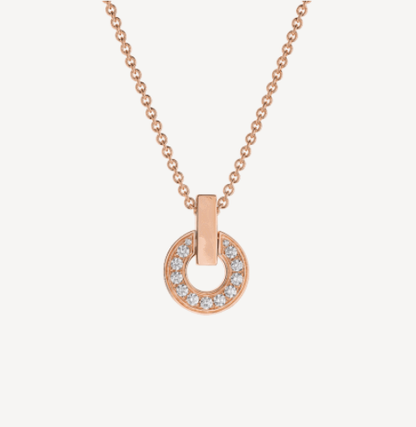 [Clover Jewelery]GARI NECKLACE PINK GOLD DIAMOND