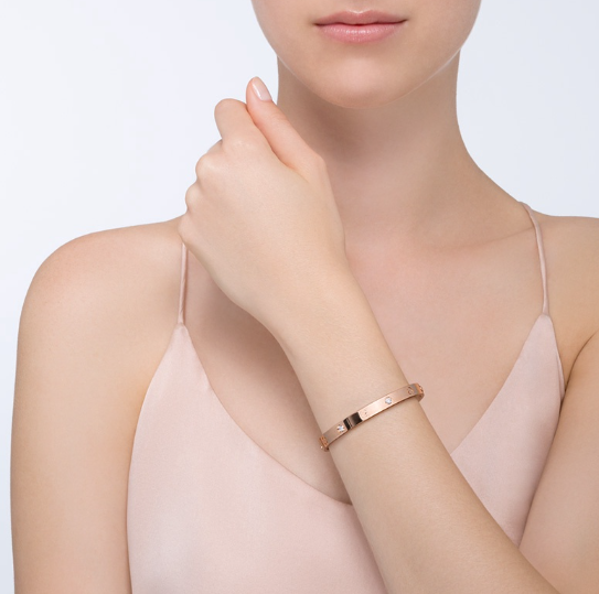 [Clover Jewelery]LOVE BRACELET 6.1MM 4 DIAMONDS