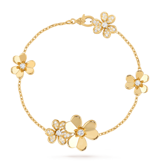 [Clover Jewelery]FRIVOLE GOLD 5 FLOWERS BRACELET