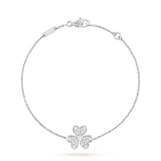 [Clover Jewelery]FRIVOLE SILVER FLOWER DIAMOND BRACELET