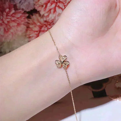 [Clover Jewelery]FRIVOLE GOLD FLOWER DIAMOND BRACELET