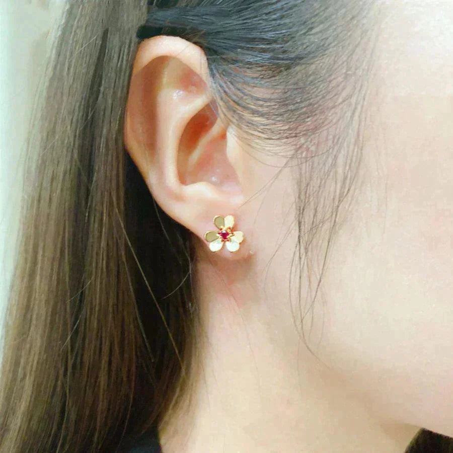 [Clover Jewelery]FRIVOLE  FLOWER PINK EARRINGS