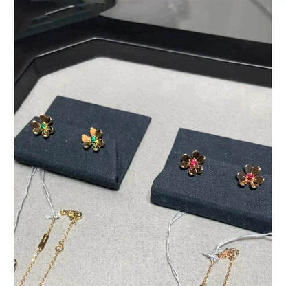 [Clover Jewelery]FRIVOLE  FLOWER PINK EARRINGS