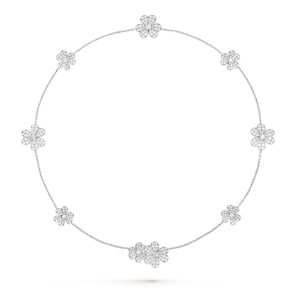 [Clover Jewelery]FRIVOLE SILVER 9 FLOWERS NECKLACE