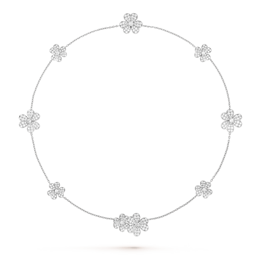 [Clover Jewelery]FRIVOLE SILVER 9 FLOWERS NECKLACE