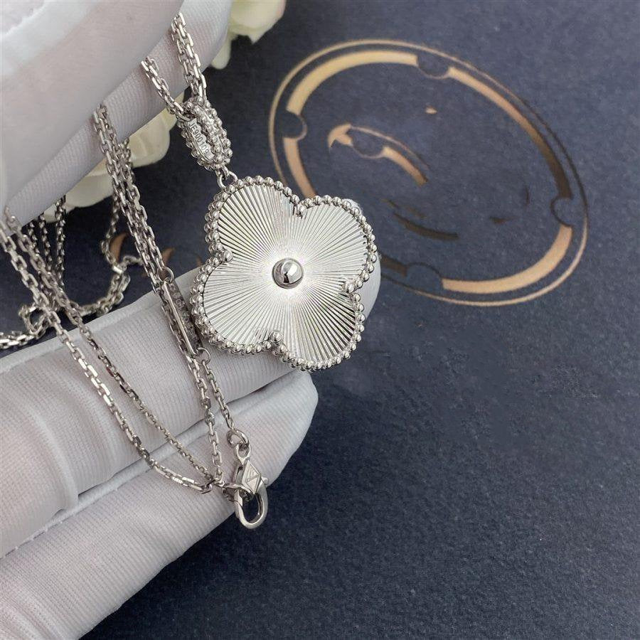 [Clover Jewelery]CLOVER 25MM SILVER BIG CLOVER NECKLACE
