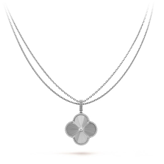 [Clover Jewelery]CLOVER 25MM SILVER BIG CLOVER NECKLACE