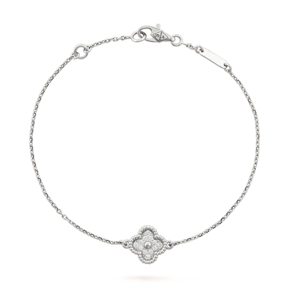 [Clover Jewelery]CLOVER  SINGLE FLOWER BRACELET SILVER