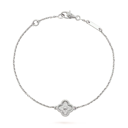 [Clover Jewelery]CLOVER  SINGLE FLOWER BRACELET SILVER