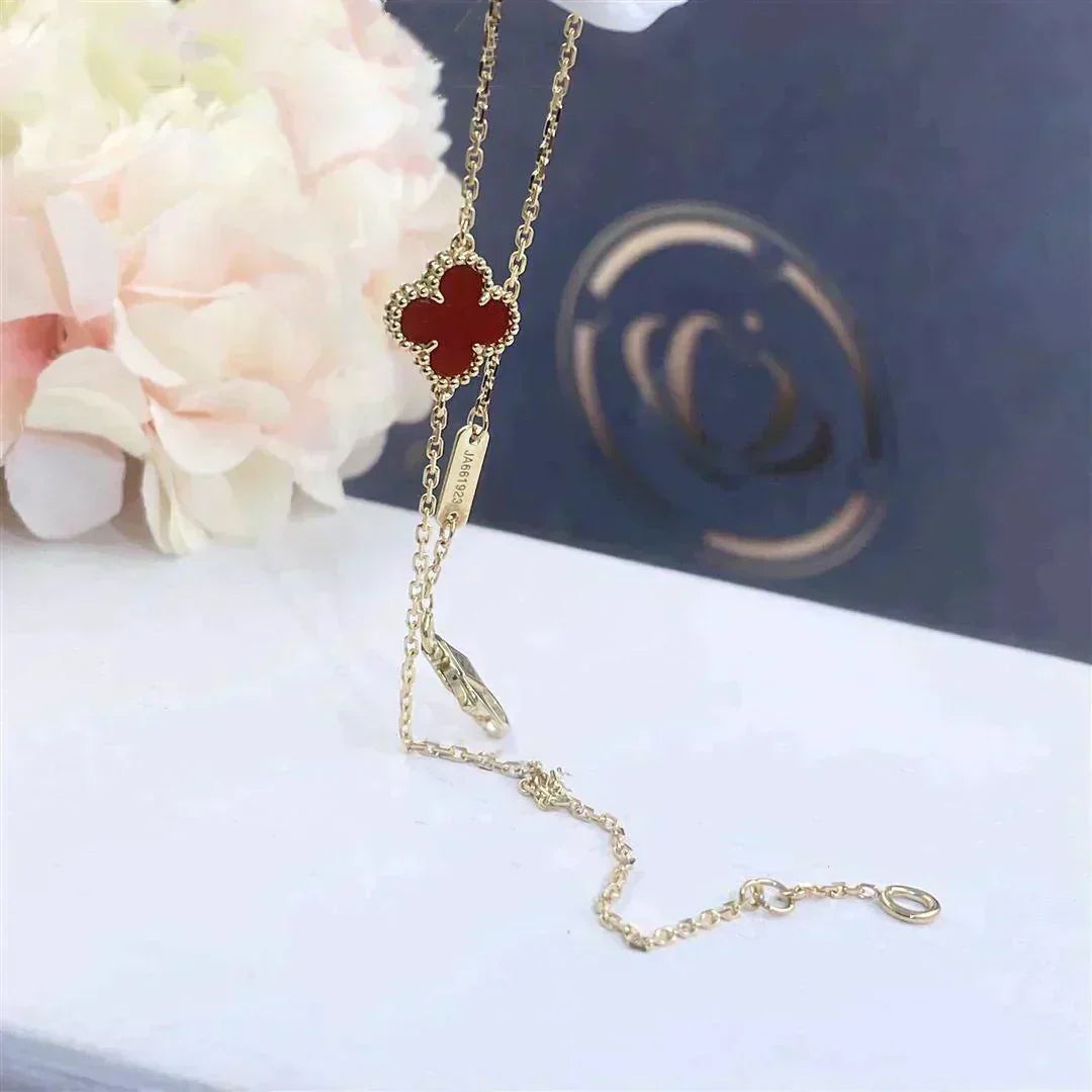 [Clover Jewelery]CLOVER  CARNELIAN SINGLE FLOWER BRACELET