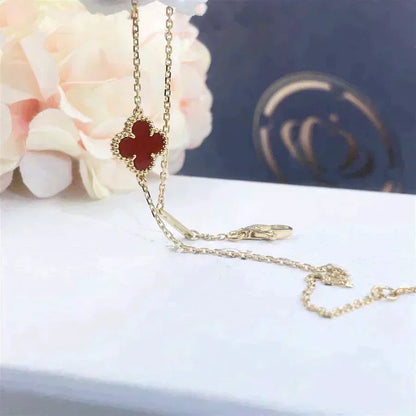 [Clover Jewelery]CLOVER  CARNELIAN SINGLE FLOWER BRACELET