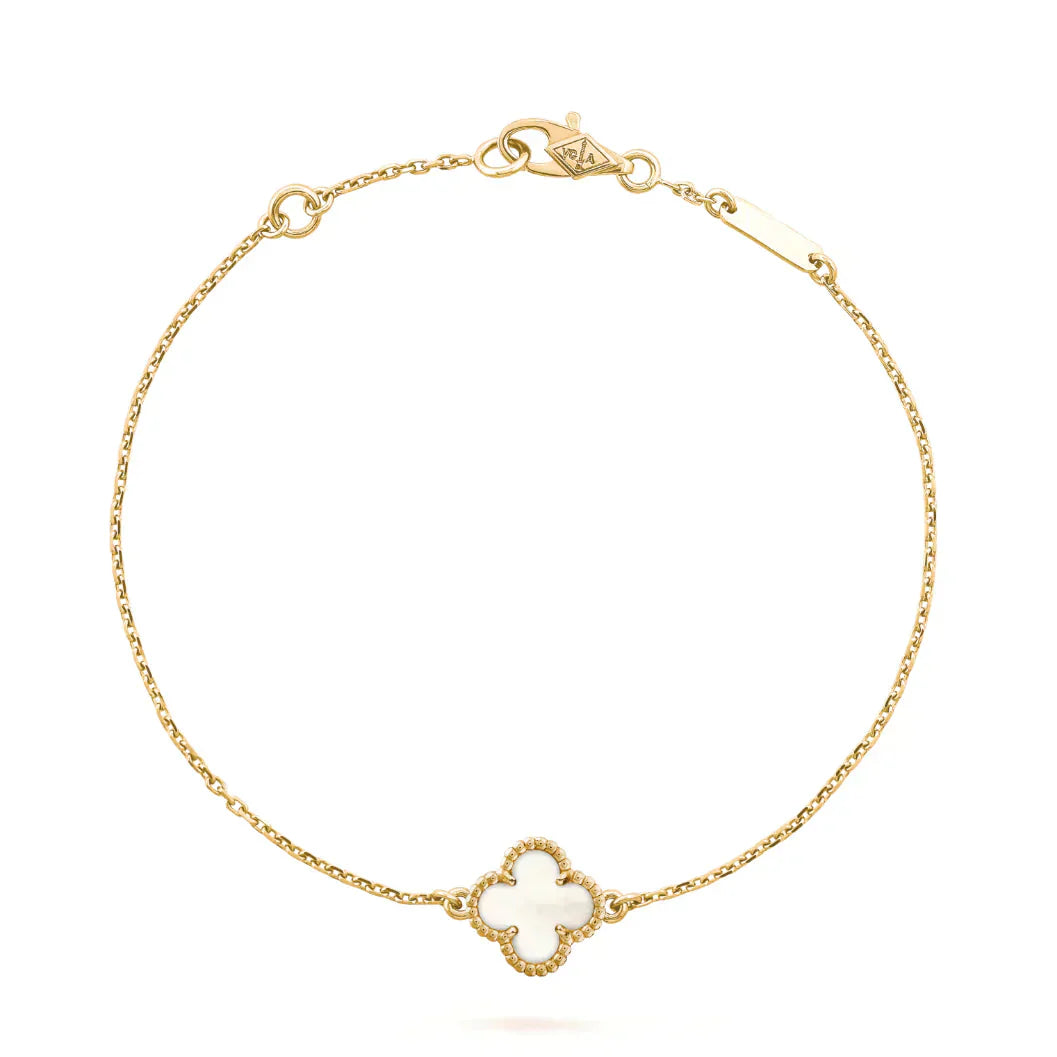 [Clover Jewelery]CLOVER WHITE MOP SINGLE FLOWER BRACELET