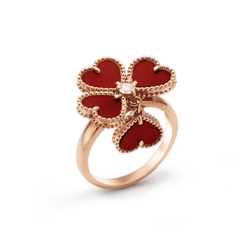 [Clover Jewelery]SWEET CLOVER CARNELIAN RING