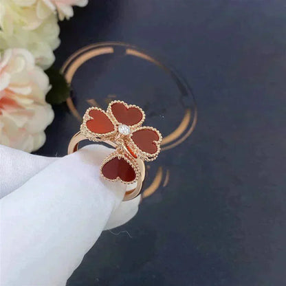 [Clover Jewelery]SWEET CLOVER CARNELIAN RING