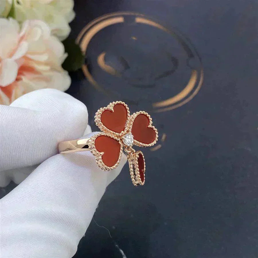[Clover Jewelery]SWEET CLOVER CARNELIAN RING