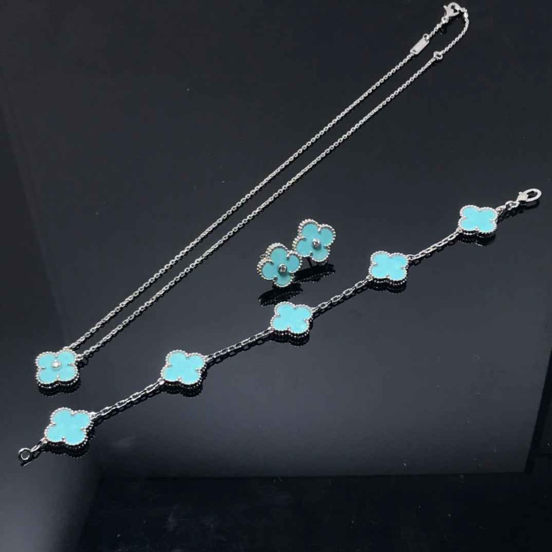 [Clover Jewelery]CLOVER 1 DIAMOND BLUE SKY SILVER EARRINGS