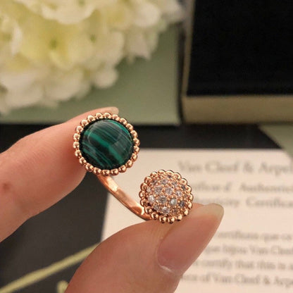 [Clover Jewelery]PERLEE COULEURS DIAMOND ROSE GOLD BETWEEN THE FINGER RING