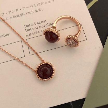 [Clover Jewelery]PERLEE COULEURS DIAMOND ROSE GOLD BETWEEN THE FINGER RING