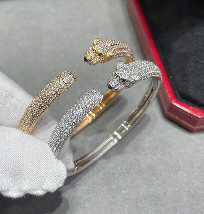 [Clover Jewelery]PANTHERE FULL DIAMOND OPEN BRACELET