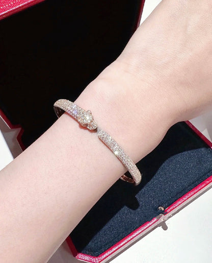 [Clover Jewelery]PANTHERE FULL DIAMOND OPEN BRACELET
