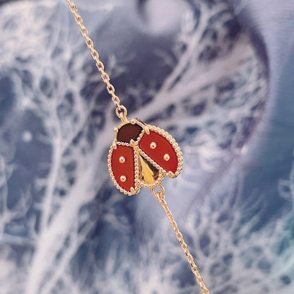 [Clover Jewelery]LUCKY SPRING 1 MOTIF PINK GOLD BRACELET