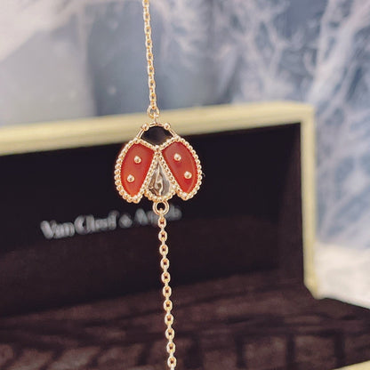 [Clover Jewelery]LUCKY SPRING 1 MOTIF PINK GOLD BRACELET