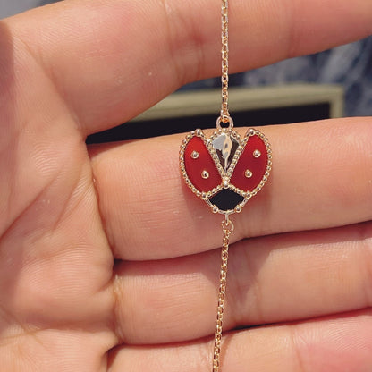 [Clover Jewelery]LUCKY SPRING 1 MOTIF PINK GOLD BRACELET