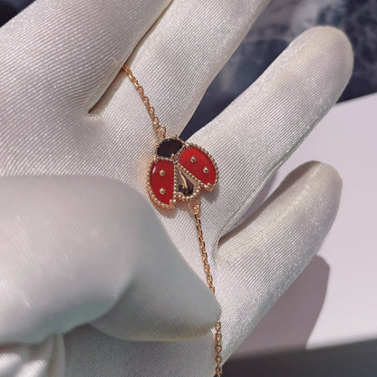 [Clover Jewelery]LUCKY SPRING 1 MOTIF PINK GOLD BRACELET