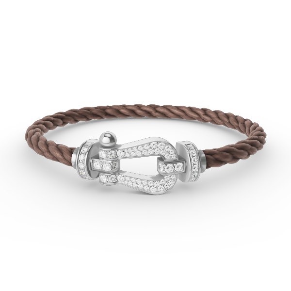 [Clover Jewelery]FORCE LARGE HORSESHOE FULL DIAMOND BRACELET SILVER