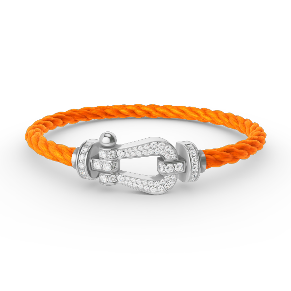 [Clover Jewelery]FORCE LARGE HORSESHOE FULL DIAMOND BRACELET SILVER