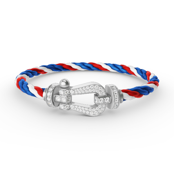 [Clover Jewelery]FORCE LARGE HORSESHOE FULL DIAMOND BRACELET SILVER