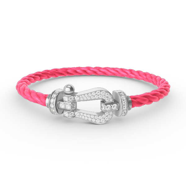 [Clover Jewelery]FORCE LARGE HORSESHOE FULL DIAMOND BRACELET SILVER