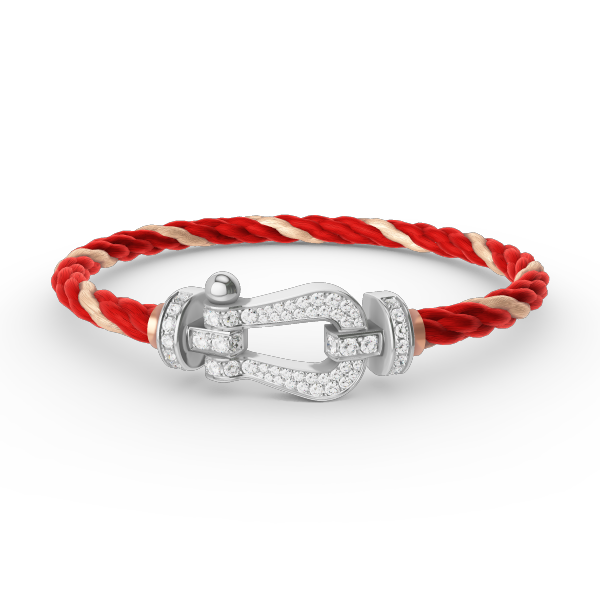 [Clover Jewelery]FORCE LARGE HORSESHOE FULL DIAMOND BRACELET SILVER
