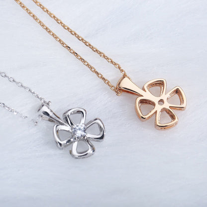 [Clover Jewelery]FIOREVER NECKLACE DIAMOND CENTER